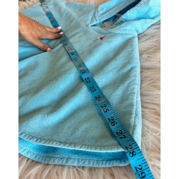 Pottery Barn Kids Swim Hooded Cover Up Terrycloth Cape Blue Size 12-18 Month - Picture 7 of 8